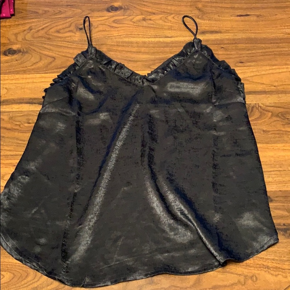 Black silky cami